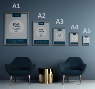 EUROPEL Cadre porte-affiche, A1, 25 mm, anodisé argenté