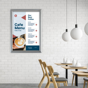EUROPEL Cadre porte-affiche, A1, 25 mm, anodisé argenté