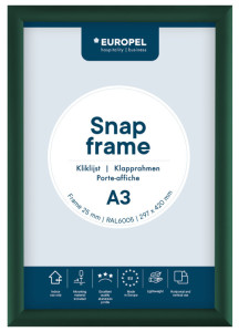 EUROPEL Cadre porte-affiche, A3, 25 mm, vert