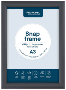 EUROPEL Cadre porte-affiche, A3, 25 mm, doré