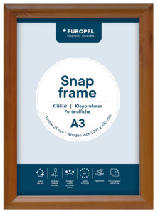 EUROPEL Cadre porte-affiche, A3, 25 mm, aspect bois