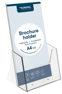 EUROPEL Porte-brochures, format long, transparent