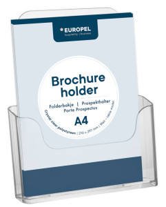 EUROPEL Porte-brochures, A4 paysage, transparent