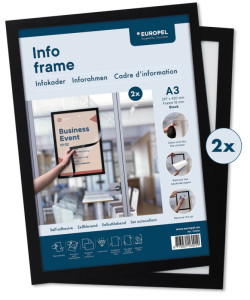 EUROPEL Cadre magnétique INFO FRAME, A3, argent