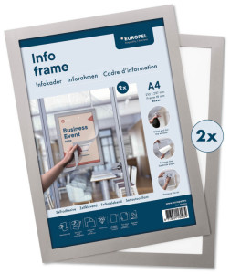 EUROPEL Cadre magnétique INFO FRAME, A4, argent