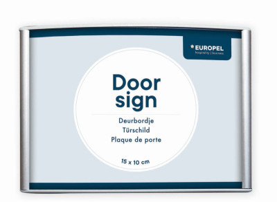 EUROPEL Plaque de porte, 210 x 100 mm, argent