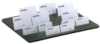 EUROPEL Présentoir pour cartes de visite, plastique, noir