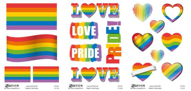 AVERY Zweckform ZDesign Sticker Pride, assortiment