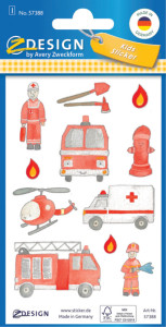 AVERY Zweckform ZDesign KIDS Sticker papier, rouge