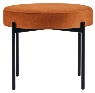 PAPERFLOW Tabouret GAIA, rond, habillage tissu, ivoire