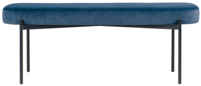 PAPERFLOW Tabouret GAIA, taille L, habillage velours, bleu