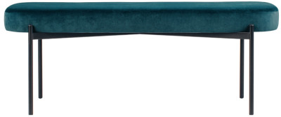 PAPERFLOW Tabouret GAIA, taille L, habillage velours, bleu