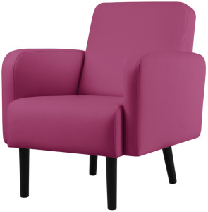 PAPERFLOW Fauteuil LISBOA, habillage simili cuir, vert