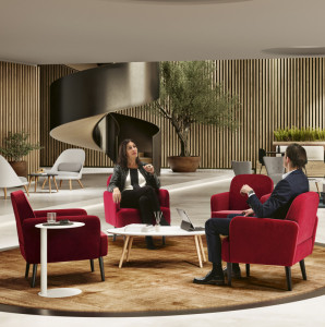 PAPERFLOW Fauteuil LISBOA, habillage simili cuir, vert