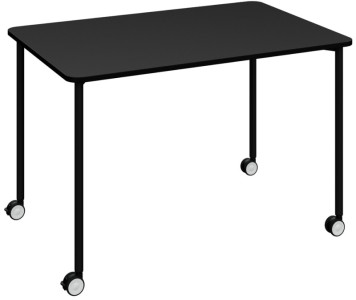 PAPERFLOW Table mobile FLEX OFFICE, rectangulaire, noir