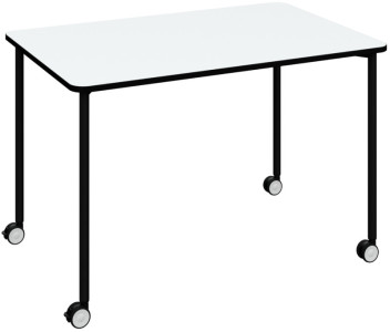 PAPERFLOW Table mobile FLEX OFFICE, rectangulaire, noir