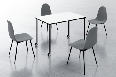 PAPERFLOW Table mobile FLEX OFFICE, rectangulaire, noir