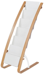 ALBA Porte-brochures, 6 compartiments, largeur: 340 mm,blanc