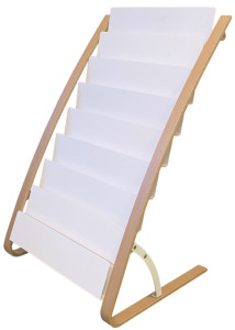 ALBA Porte-brochures, 6 compartiments, largeur: 340 mm,blanc