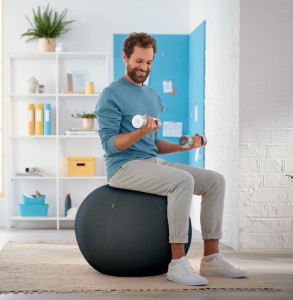 LEITZ Ballon d'assise Ergo Cosy, diamètre: 650 mm, gris