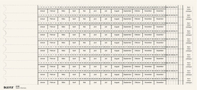 Bandes d'organisation LEITZ, échelle 3 / échelle 4, blanches