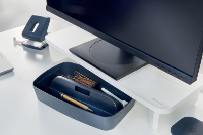 LEITZ Support pour écran Ergo Cosy, en plastique, blanc