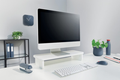 LEITZ Support pour écran Ergo Cosy, en plastique, blanc