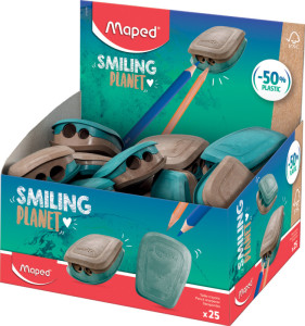 Maped Taille crayon 2 usages PULSE SMILING PLANET, blau/brun