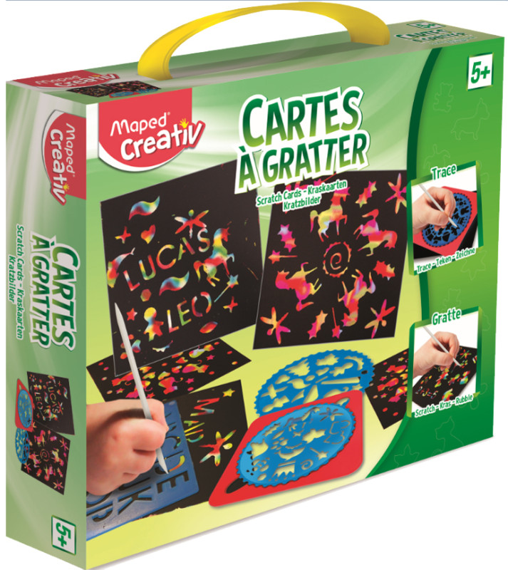 Maped CREATIV Cartes à gratter avec pochoir & mandalas