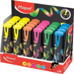 Maped Surligneur FLEX, pointe flexible, présentoir de 24 Maped Surligneur FLEX, pointe flexible, présentoir de 24