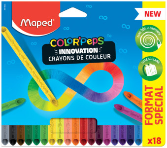 Maped Crayon de couleur COLOR'PEPS INFINITY, pochette de 12