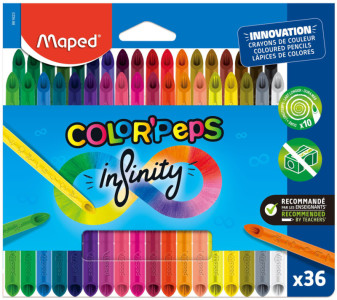 Maped Crayon de couleur COLOR'PEPS INFINITY, pochette de 12