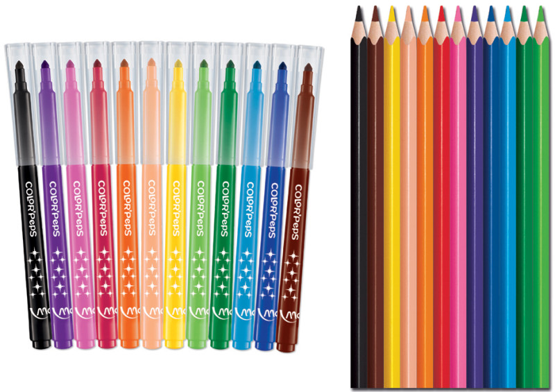 Photo De Crayons Colorés Avec étui à Crayons Ouvert