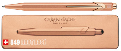 CARAN D'ACHE Stylo à bille 849 Brut Rosé, or rose