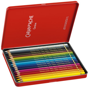 CARAN D'ACHE Crayons de couleur PABLO, étui métal de 30