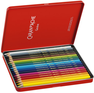 CARAN D'ACHE Crayons de couleur SUPRACOLOR, étui métal de 12