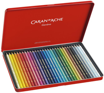 CARAN D'ACHE Crayons de couleur SUPRACOLOR, étui métal de 12