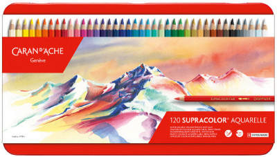 CARAN D'ACHE Crayons de couleur SUPRACOLOR, étui métal de 18