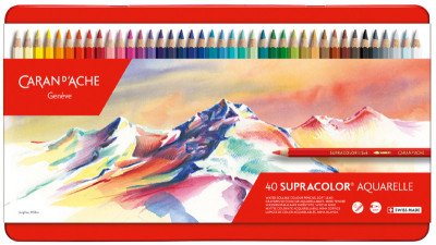 CARAN D'ACHE Crayons de couleur SUPRACOLOR, étui métal de 30