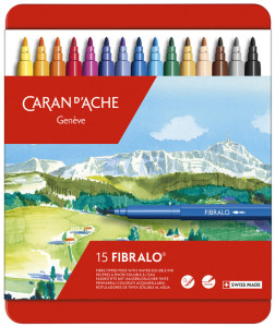CARAN D'ACHE Feutre FIBRALO, boîte métal de 10