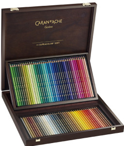 CARAN D'ACHE Crayons de couleur SUPRACOLOR, coffret de 80