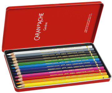 CARAN D'ACHE Crayons de couleur PABLO, étui métal de 120