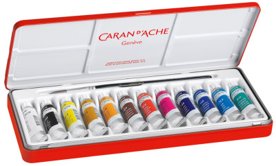 CARAN D'ACHE Gouache GOUACHE STUDIO, en tubes, étui de 8