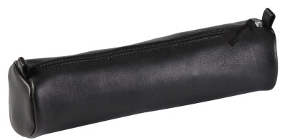 Clairefontaine Trousse ronde cuir, noir