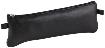 Clairefontaine Trousse plate, cuir noir