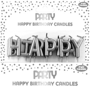 Clairefontaine Set bougies d'anniversaire Happy Birthday, or
