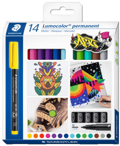STAEDTLER Marqueur permanent 317M Lumocolor, étui de 10