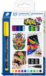 STAEDTLER Marqueur permanent 318F Lumocolor, étui de 14