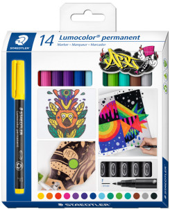 STAEDTLER Marqueur permanent 318F Lumocolor, étui de 6