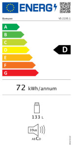 BOMANN Réfrigérateur VS 2195.1, acier inoxydable